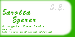 sarolta egerer business card